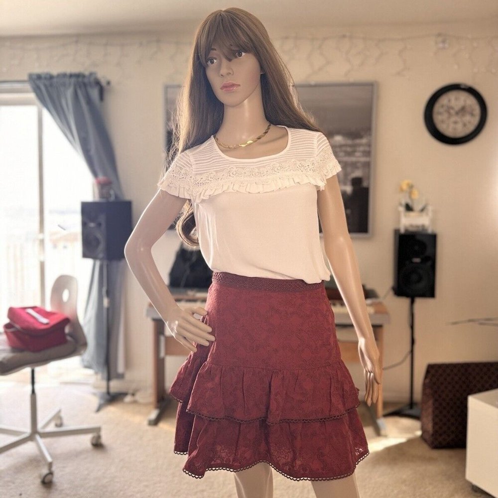 Anthropologie mini skirt (Mauve) size 4